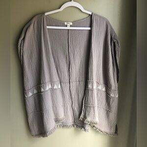 Anthropologie Dylan Gray Cardigan Vest Size: XL